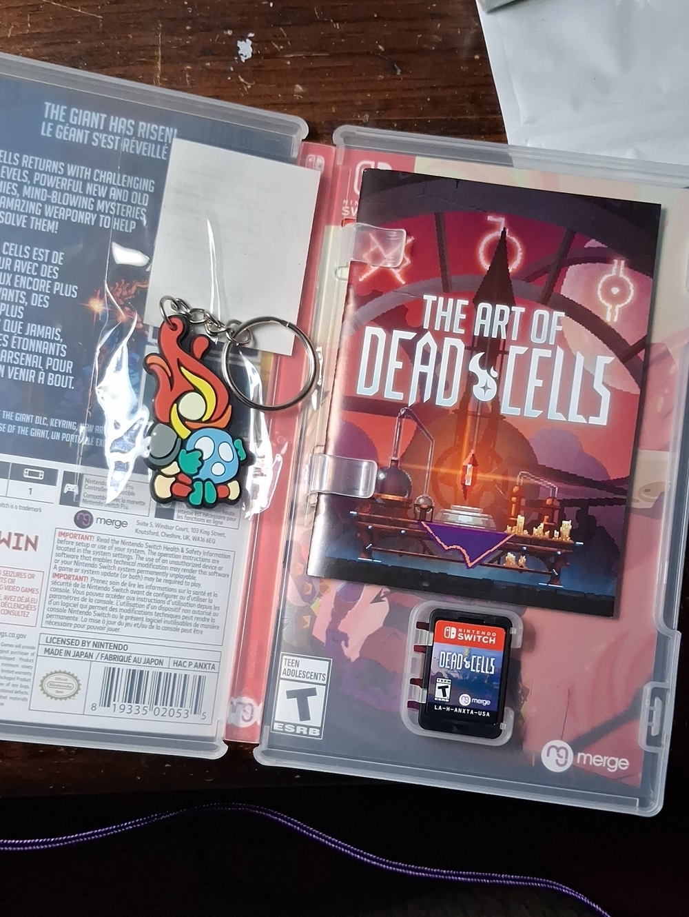Erge Dead Cells Nintendo Switch Game with Red and Orange Artwork,PLAYED 1 TIME.